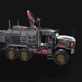 Heavy Duty Military Communication Vehicle With Satellite Dish And Multiple Antennas