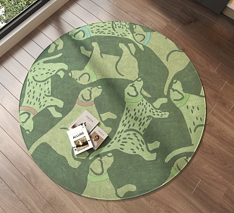 Round carpet 3d model