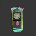 Electronic Wall Clock With Wooden Case Decorative Top White Dial And Black Hands