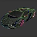 White Sports Car With Sleek Modern Design Black Roof And Aerodynamic Wheels