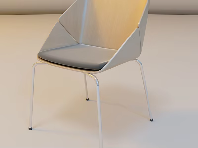 Modern Leisure Chair With Metal Frame Padded Seat And Sleek Indoor Design 3d model