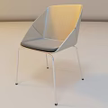 Modern Leisure Chair With Metal Frame Padded Seat And Sleek Indoor Design