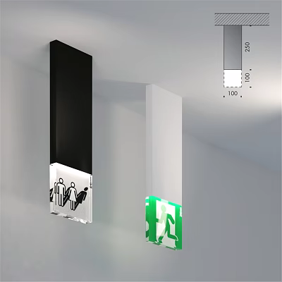 Modern Black And White Downlights And Spotlights For Indoor Ceiling Lighting 3d model