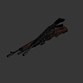 Various Types of Tactical Rifles with Wooden Stocks and Black Metal Components
