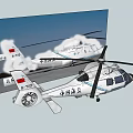 3D Helicopter Model With Detailed Design Realistic Features And Image 3d model