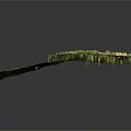 3D Landscape Model With Grassland Trees Circular Clearing And Yellow Flowers