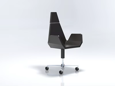 Modern Black Office Chair With Swivel Base Ergonomic Design And Sleek Look 3d model
