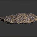 Natural Wood Stone with Purple and Gold Textured Surface for Decorative Projects