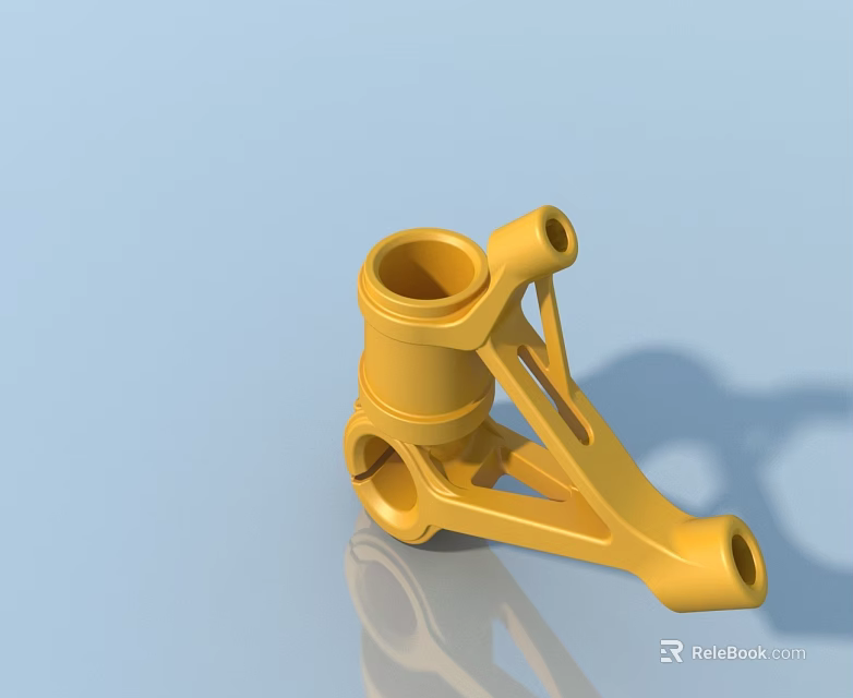 Swing Door Hardware Mechanical Component Yellow 3D Model Design Structure Part 3d model