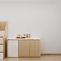 Modern Apartment Interior Design With Beige Sofa Wooden Cabinet Decorative Paintings And Cozy Bunk Bed