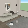 Double sofa 3d model