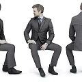 modern man character 3d model