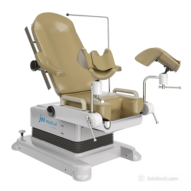 MV Medical Beige White Adjustable Ergonomic Patient Examination Table 3d model