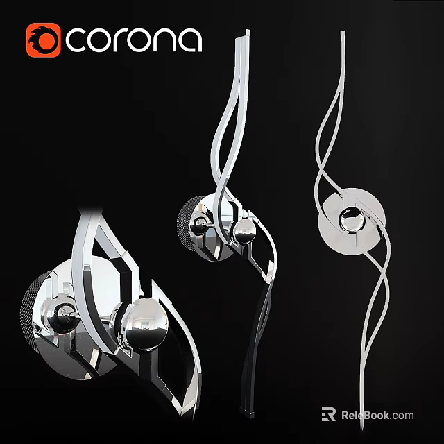 Sleek Modern Ceiling Lights With Silver Metal Linear Design And Minimalist Style 3d model 