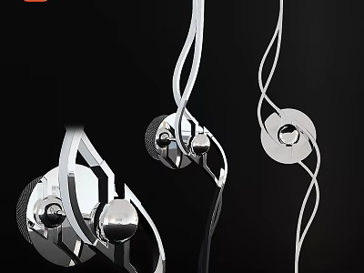 Sleek Modern Ceiling Lights With Silver Metal Linear Design And Minimalist Style 3d model