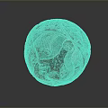Antique Carved Spherical Sculpture Featuring Intricate Surface Patterns Holes and Cracks