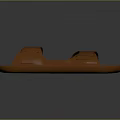 Brown Slippers with Simple Double Straps Lightweight Flat Sole Design for Daily Casual Wear