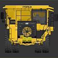 Yellow TR100 Heavy Duty Dump Truck With Large Tires And Black Details