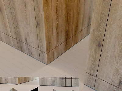 Wooden Wall Panel With Natural Grain Texture For Interior Design Spaces 3d model