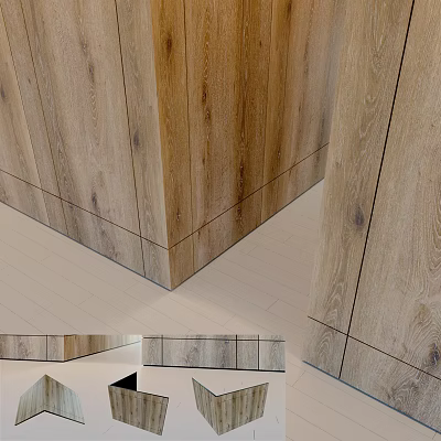 Wooden Wall Panel With Natural Grain Texture For Interior Design Spaces 3d model