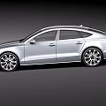 Stylish Silver Audi Coupe With Modern Sleek Body And Front Design Features 3d model