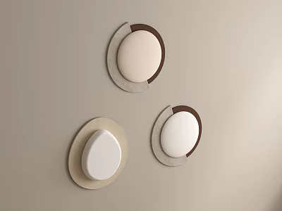 In ancient times, the top lamp hole stone solid wood round flying saucer bedroom living room 3d model