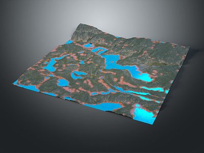 Geography, topography, mountain shape, ridge, ridge, valley, mountain range, canyon, geomorphology, mountain peak, mountain body 3d model