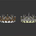 Elegant Crystal Chandeliers With Multiple Arms And Colorful Pendant Decorative Lights