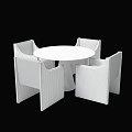 Modern Table and Chair Combination Mitchell Kim Bob Williams Round 3d model