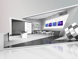 Modern Exhibition Technology Booth 3d model