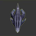 Mythical Purple Blue Creature With Spiked Back And Scaly Texture Glowing Mouth