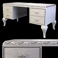 Classic White Wooden Chest of Drawers With Carved Detailing And Ornate Edges