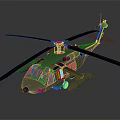 3D Rendered Military Helicopter With Detailed Rotor And Fuselage Design