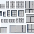 Casement Windows Various Design Styles Sizes And Grid Patterns For Home Architecture 3d model