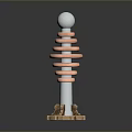 Mechanical Component Structure With Silver Ball Copper Coil Spring And Gear Base