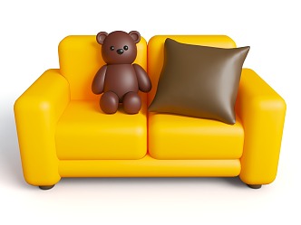 Cartoon style sofa mg style sofa cartoon Icon 3d model