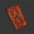 Classic Red Decorative Box With Intricate Gold Patterns And Elegant Design