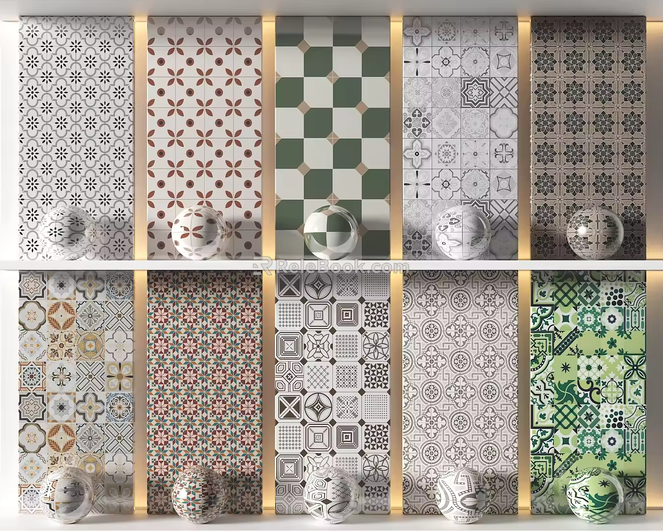 Modern Tile Combination Tile 3d model
