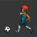 A Child Wearing Red Headband Actively Playing Soccer With Classic Black And White Ball
