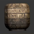 Round Multi Layered Sculpture Box With Intricate Traditional Carvings