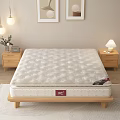 Comfortable Mattress on Wooden Bed Frame with Bedside Tables Table Lamp and Framed
