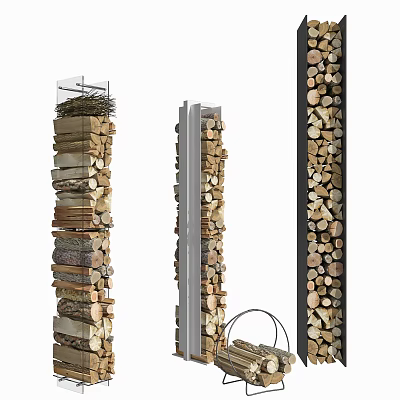 Modern Wood Wood Wood Firewood 3d model Modern Wood Wood Wood Firewood 3d model
