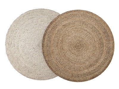 Quiet round woven carpet 3d model