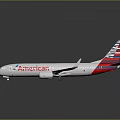 American Airlines Aerospace Model With White Body And Red Blue Tail Design