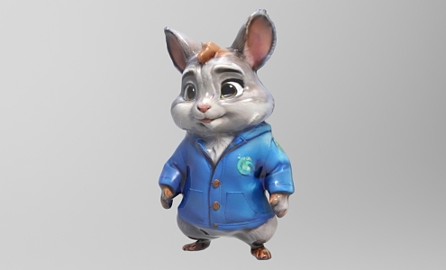 Cute Rabbit 531 3d model