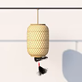 Traditional Hanging Bamboo Woven Lantern With Tassel Decoration For Home Decor