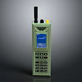 Green Digital Walkie Talkie With Antenna LCD Screen Scanning Function And Control Keypad