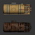 Rusty And Yellow Industrial Storage Tanks With Pipes And Valves