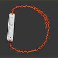 Orange Strap Smart Watch with Time Display Heart Rate Monitor and Activity Tracking