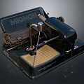 Vintage Mignon Mechanical Typewriter With Classic Black Design And Antique Keyboard